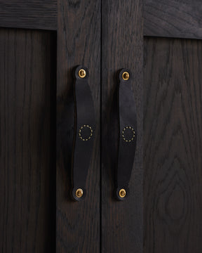 Leather Hardware Pull - Black