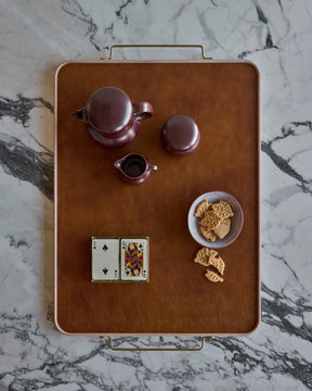 Bennett Leather Tray - Cognac