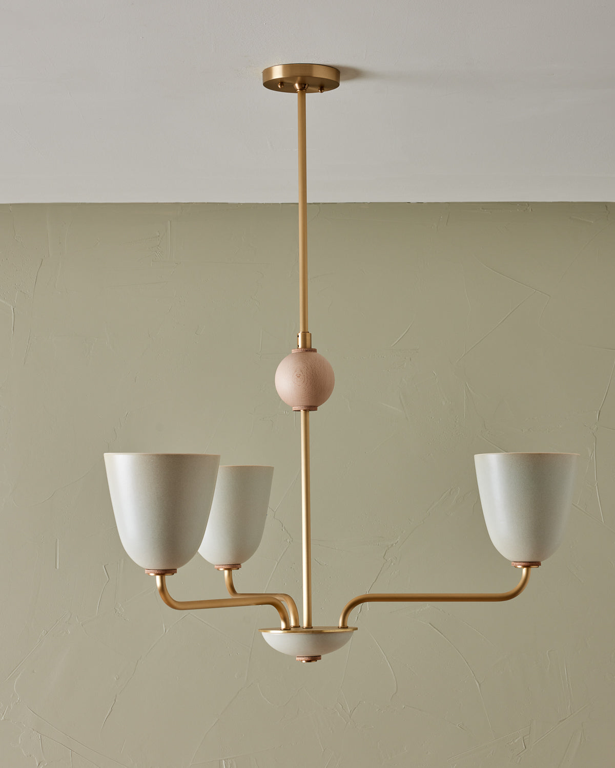 Lola Chandelier - Three Arm - Satin Brass