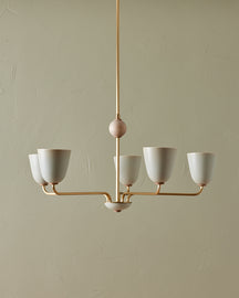 Lola Chandelier - Five Arm - Satin Brass