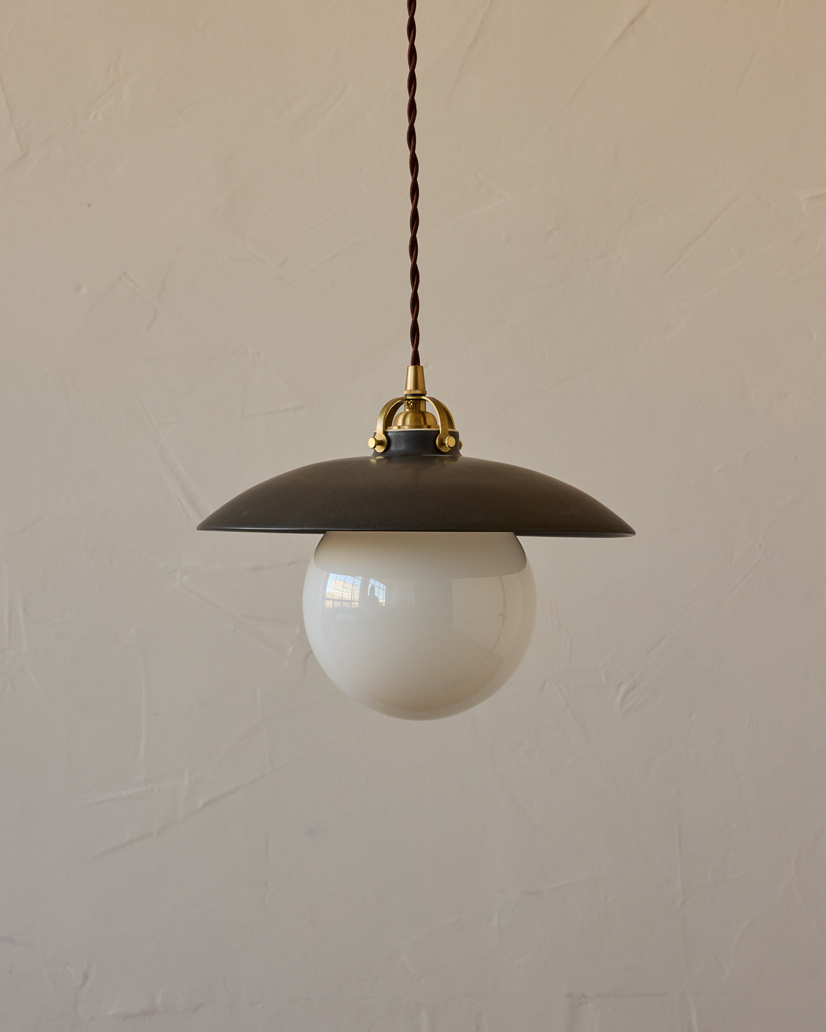 Edmund Pendant Light - 11" Almost Black Ceramic