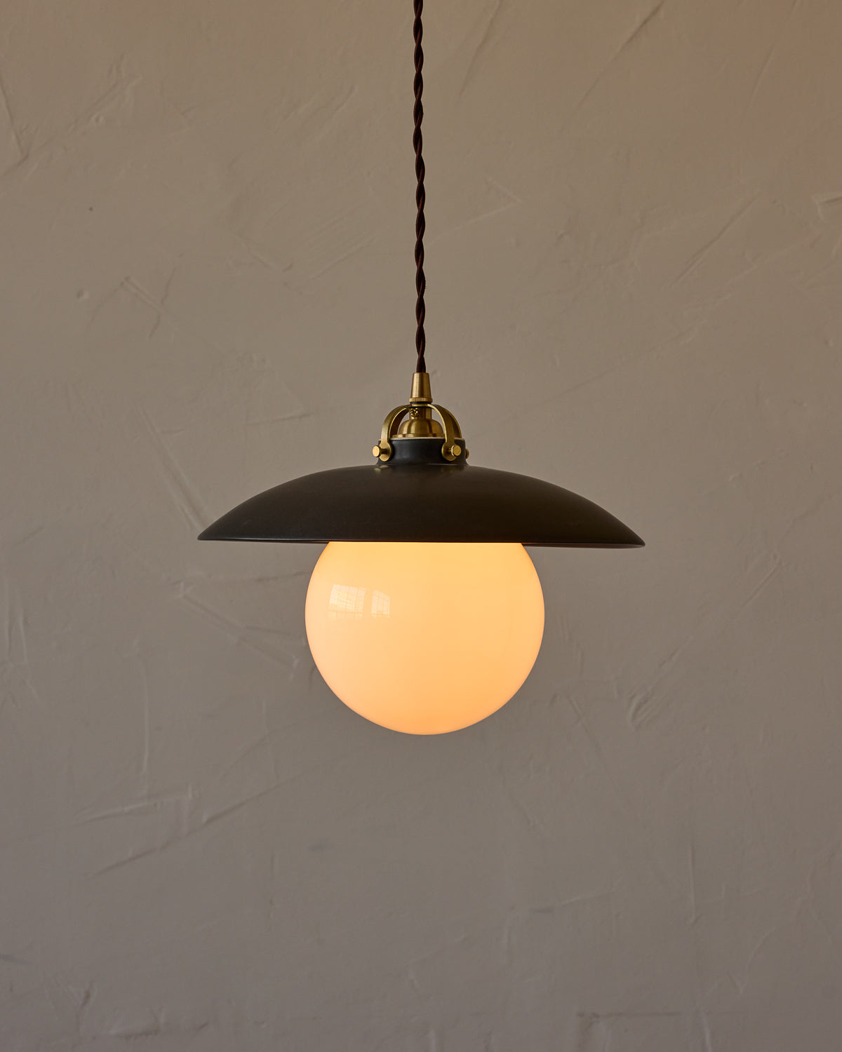 Edmund Pendant Light - 11" Almost Black Ceramic