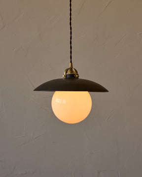 Edmund Pendant Light - 11" Almost Black Ceramic