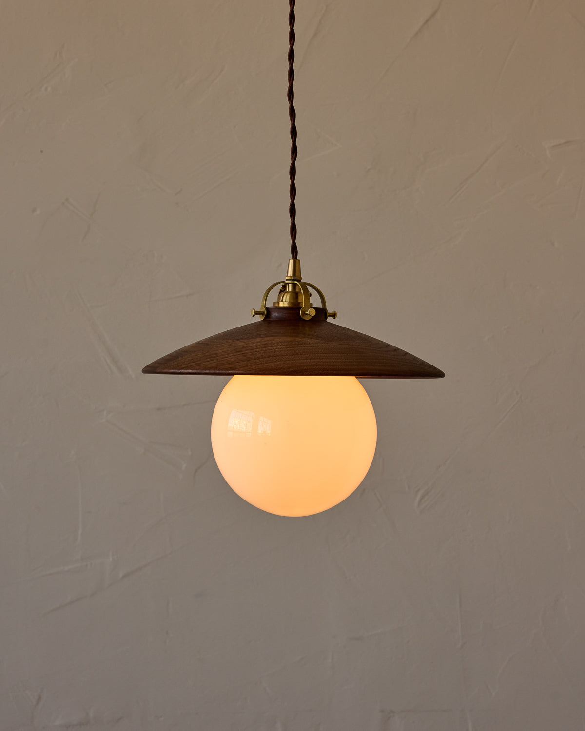 Edmund Pendant Light - 11" Black Walnut