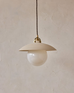 Edmund Pendant Light - 11" Biscuit Ceramic