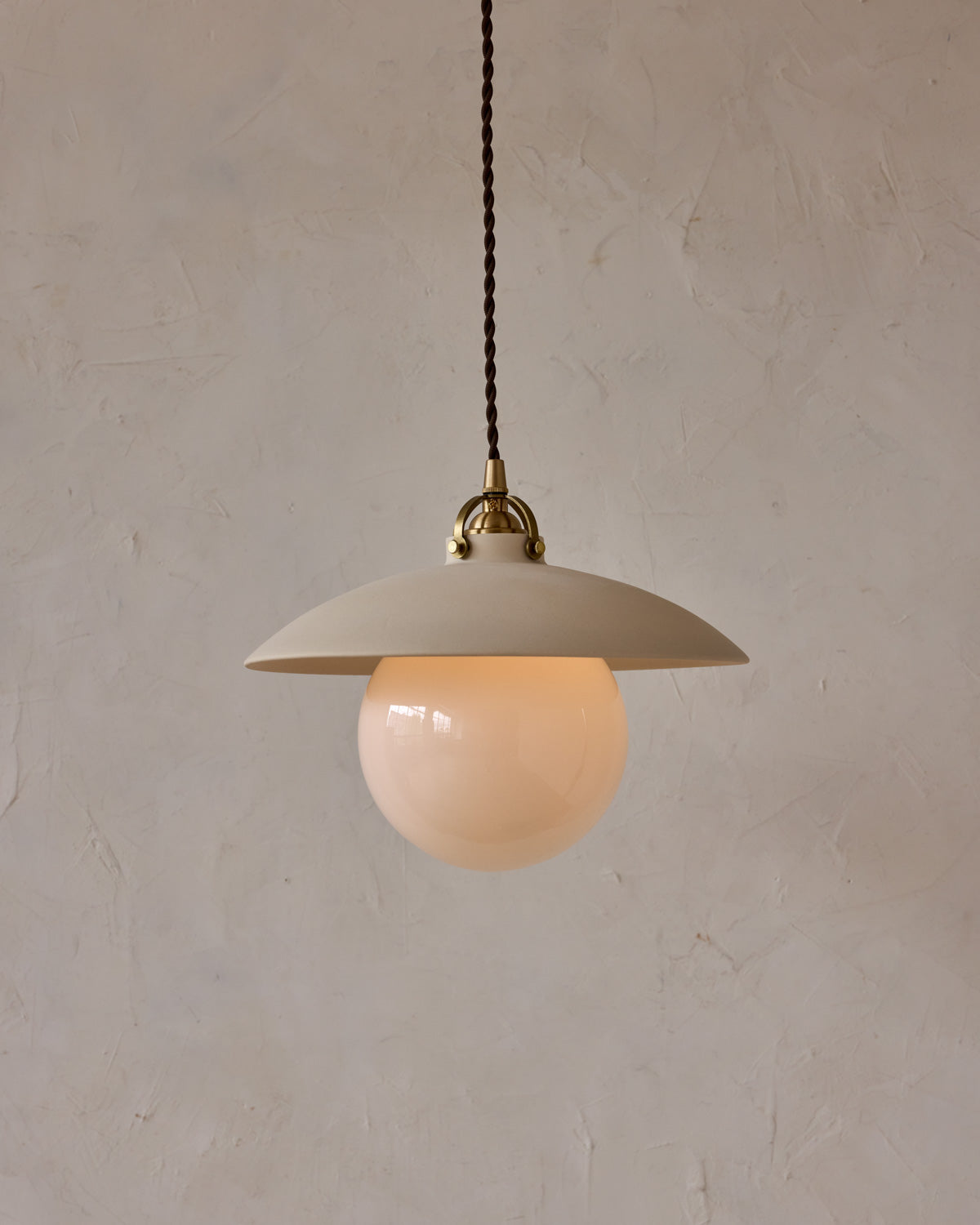 Edmund Pendant Light - 11" Biscuit Ceramic