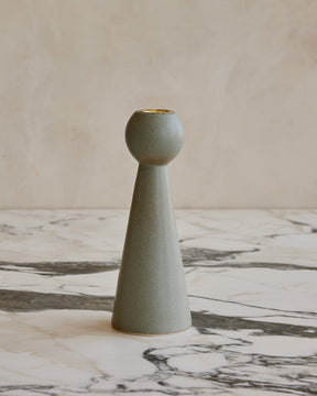 Blue + Green Ceramic Candle Holder