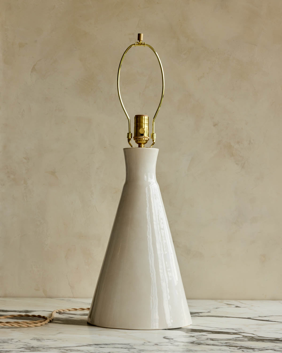 Ceramic Table Lamp - White Gloss