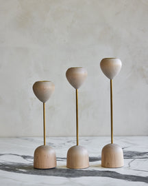 Tulip Candle Holders - Maple