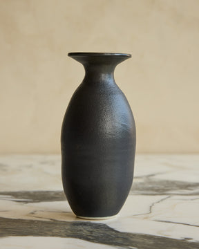 Black Mini Vase with Turquoise