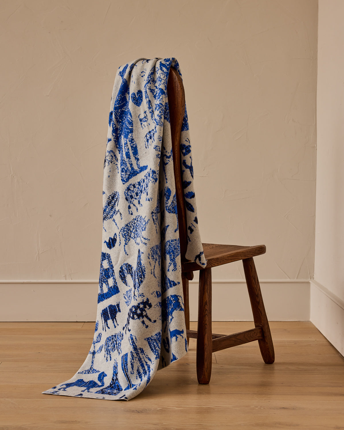 Applique Cobalt Throw