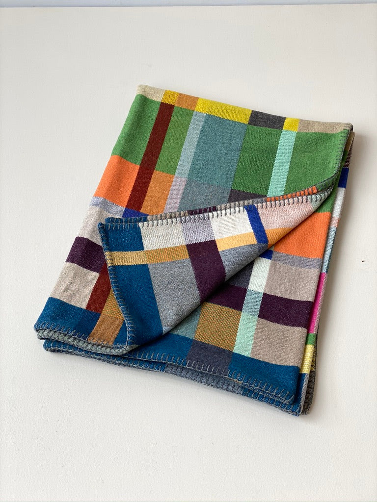 Gwynne Lambswool Block Throw - Small