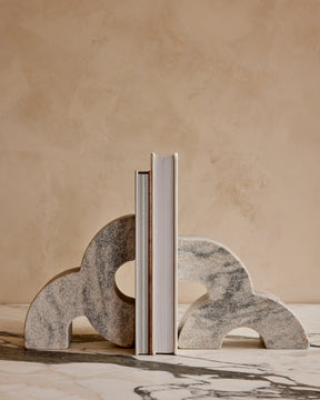 Leo Marble Bookends