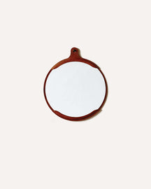 Fairmount Leather Round Mirror - Tan