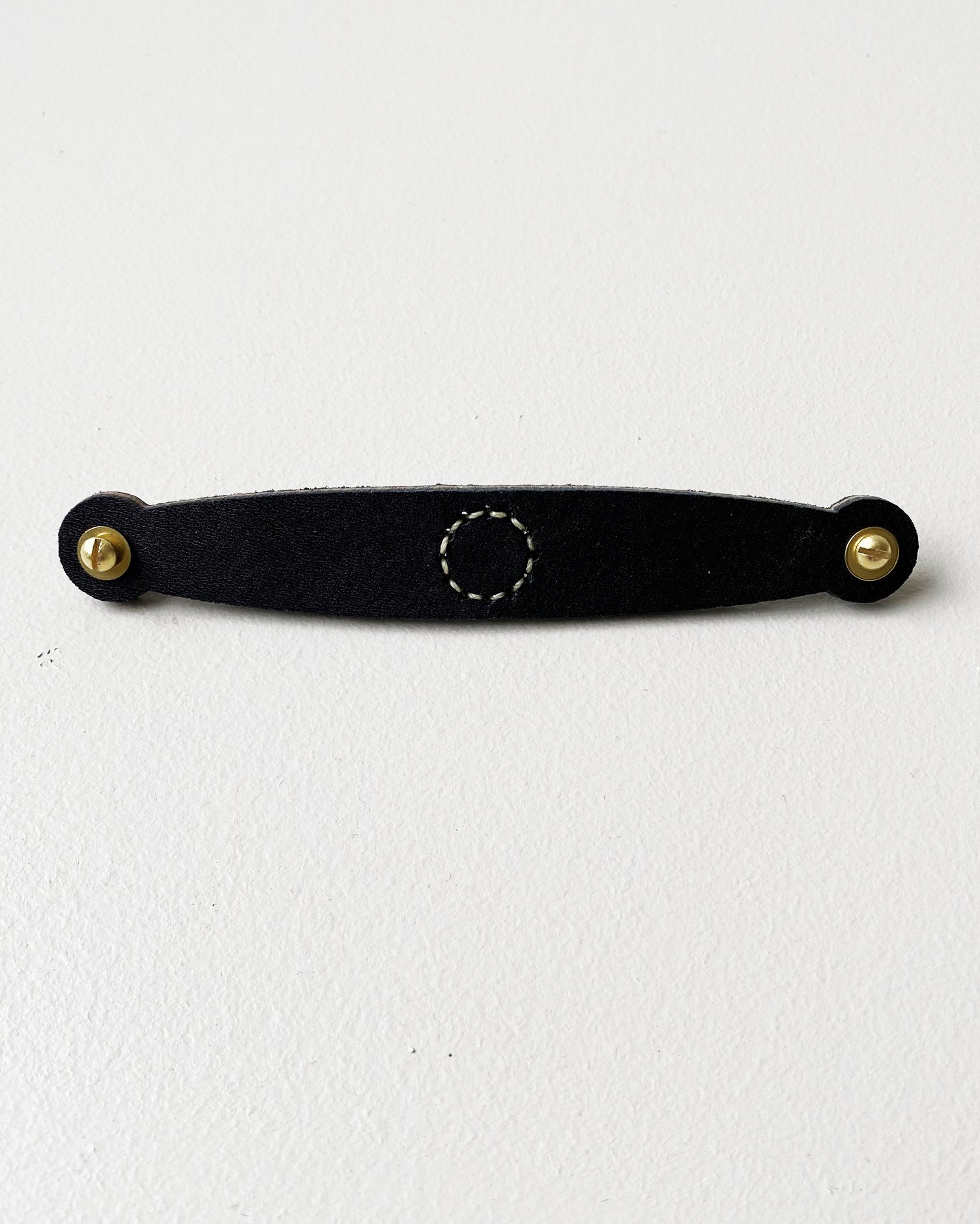 Leather Hardware Pull - Black