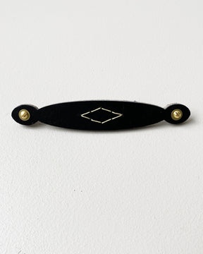 Leather Hardware Pull - Black