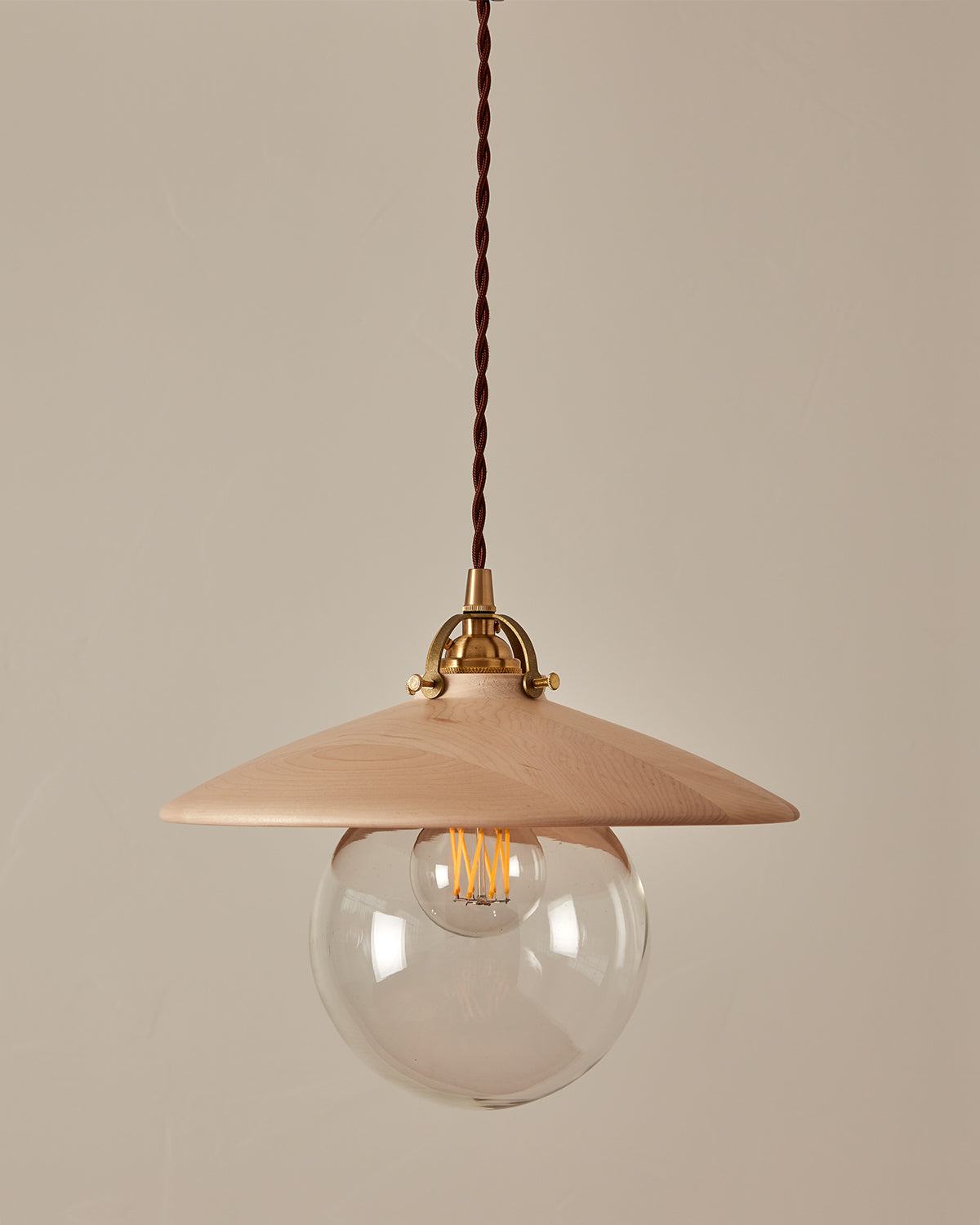 Edmund Pendant Light - 11" Clear Maple