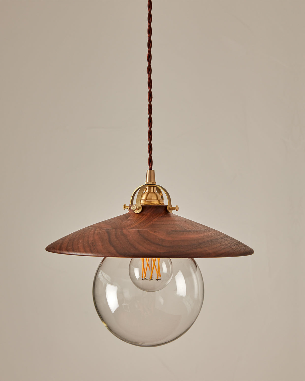 Edmund Pendant Light - 11" Black Walnut