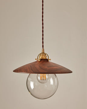 Edmund Pendant Light - 11" Black Walnut