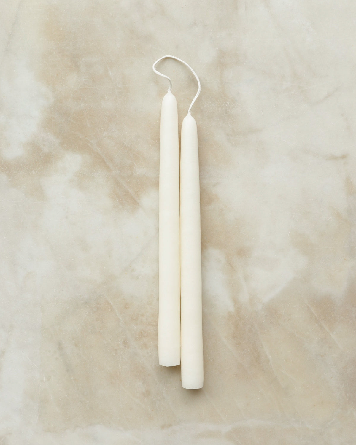 Shell White Taper Candles